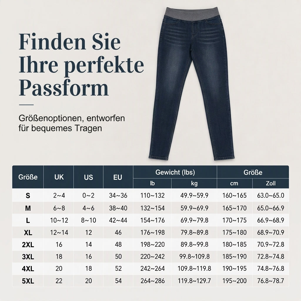 🌙 Lässig & schlankmachend – Slim-Fit Jeans mit hoher Leibhöhe – Dunkelwaschung, elastischer Bund & vielseitig kombinierbar