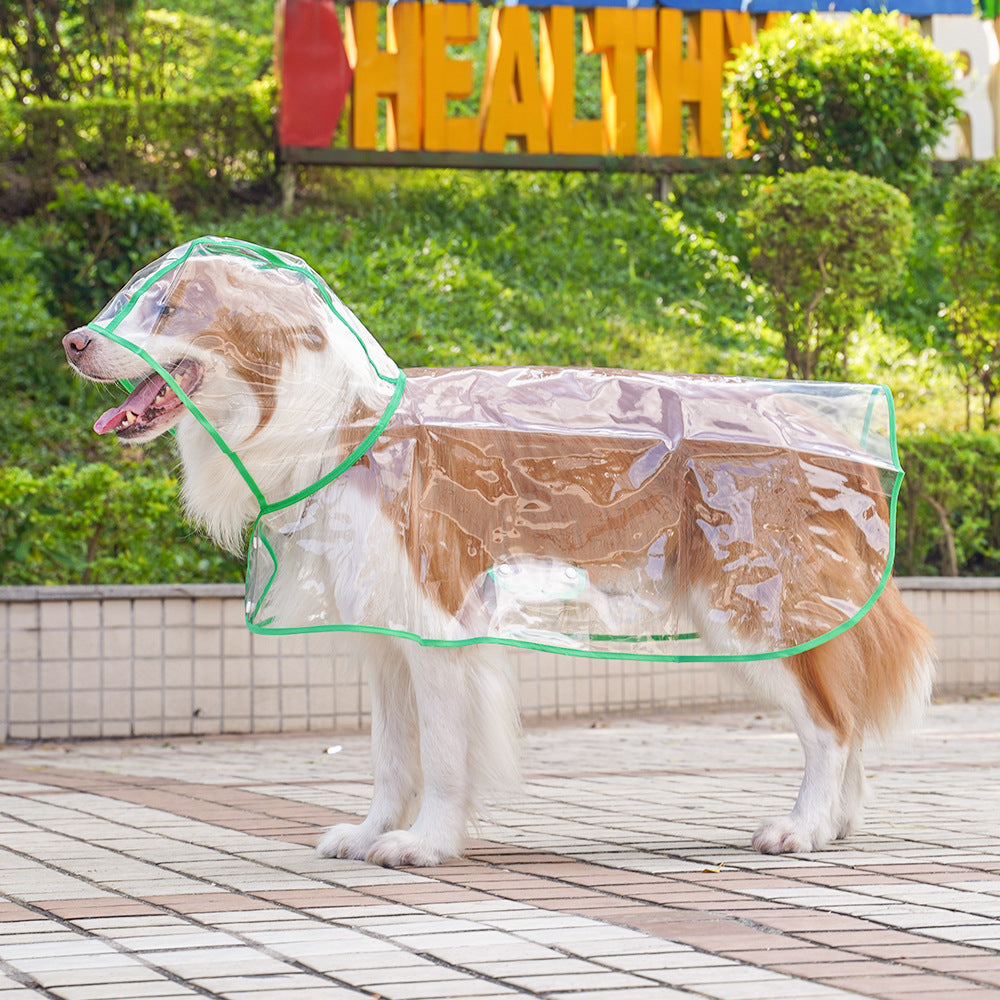Transparenter Regenmantel für Hunde