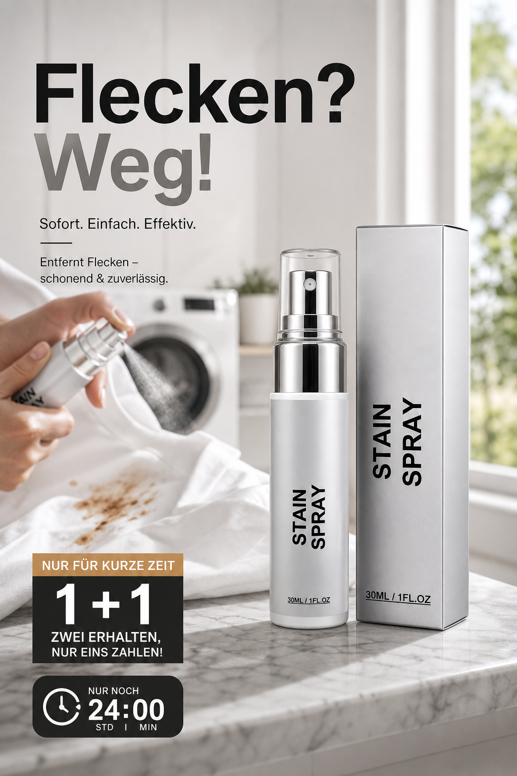Fleckenentferner-Spray für Kleidung und Textilien