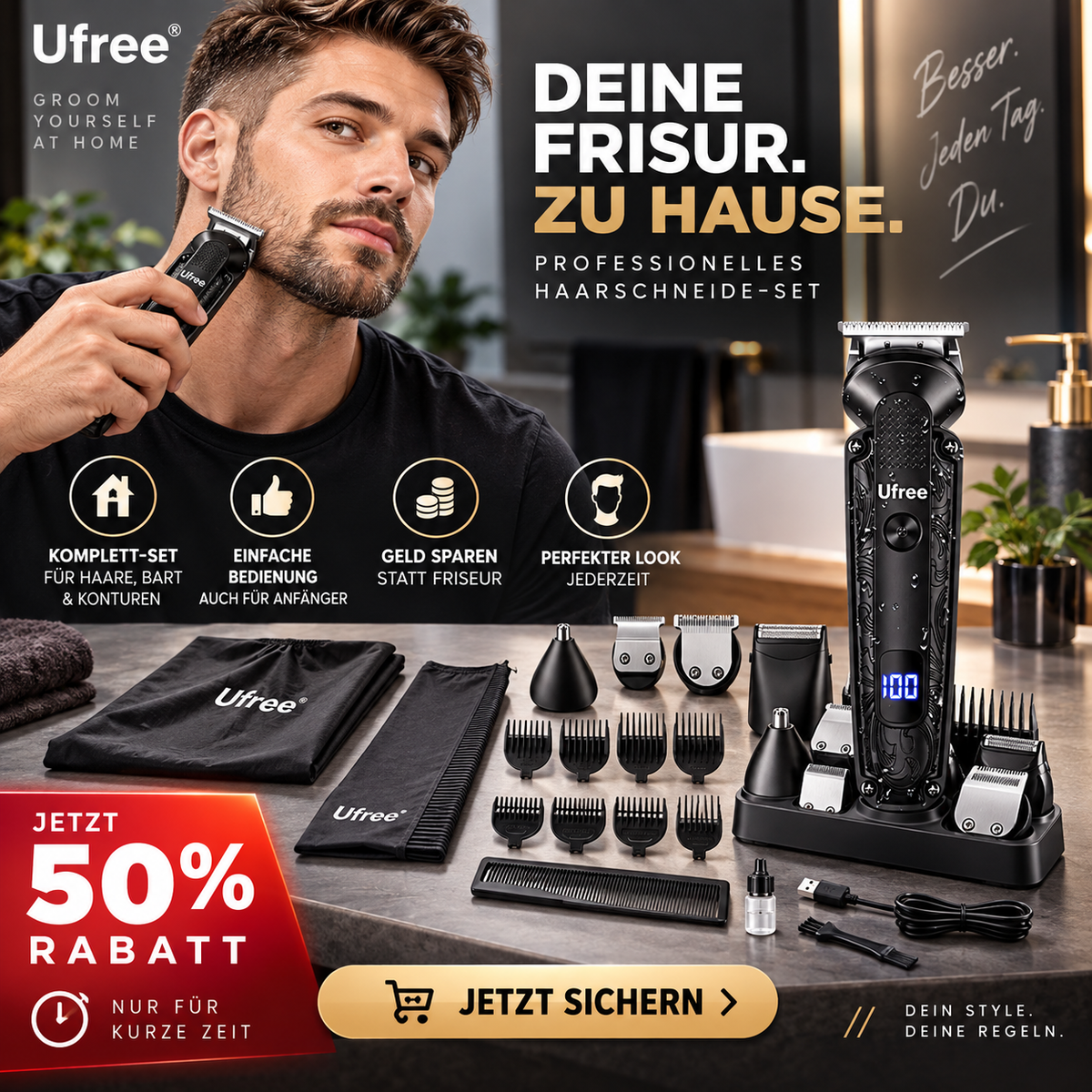 ✂️Komplettes Friseur-Set für Herren