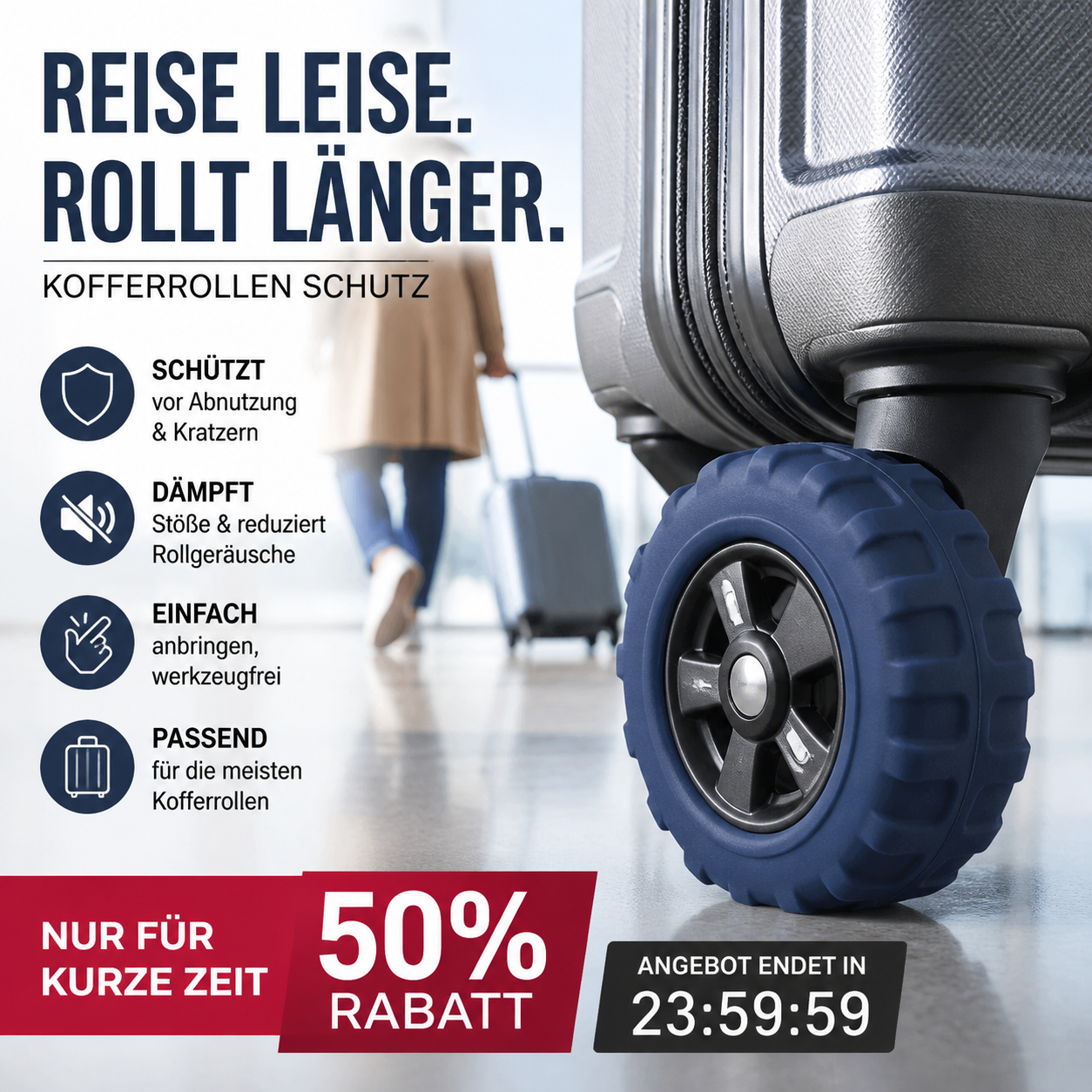 ✈️ Koffer-Rad-Schutzbezug