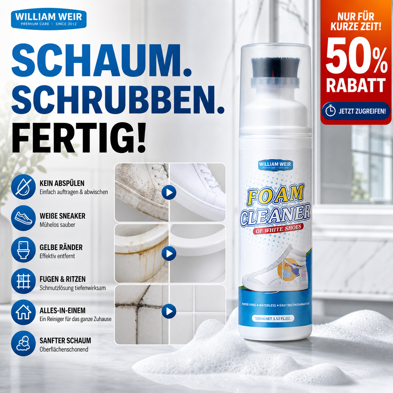 🔥 Schaumreiniger ohne Nachspülen