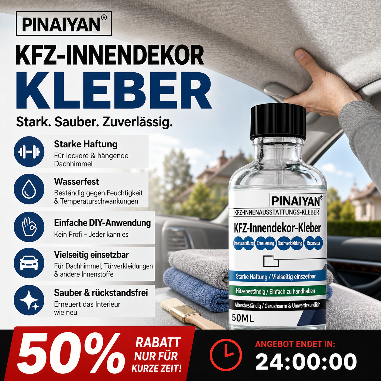 💎 NUR FÜR BEGRENZTE ZEIT: 50 % RABATT! ✨Reparaturkleber für Autodächer