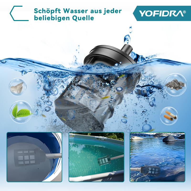 YOFIDRA 200bar Akku-Hochdruckreiniger - Kompatibel mit Makita 21V Akkus, bürstenloser Motor, 4,1 Liter/Minute Durchflussrate, ausgestattet mit einer 6-in-1 Düse und Akkuladestandsanzeige, geeignet für Auto, Hof und Gartenbewässerung.