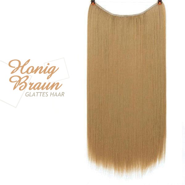 💕Haarverlängerung Unsichtbar Haarteil Extensions Haarverdichtung (55.8CM)
