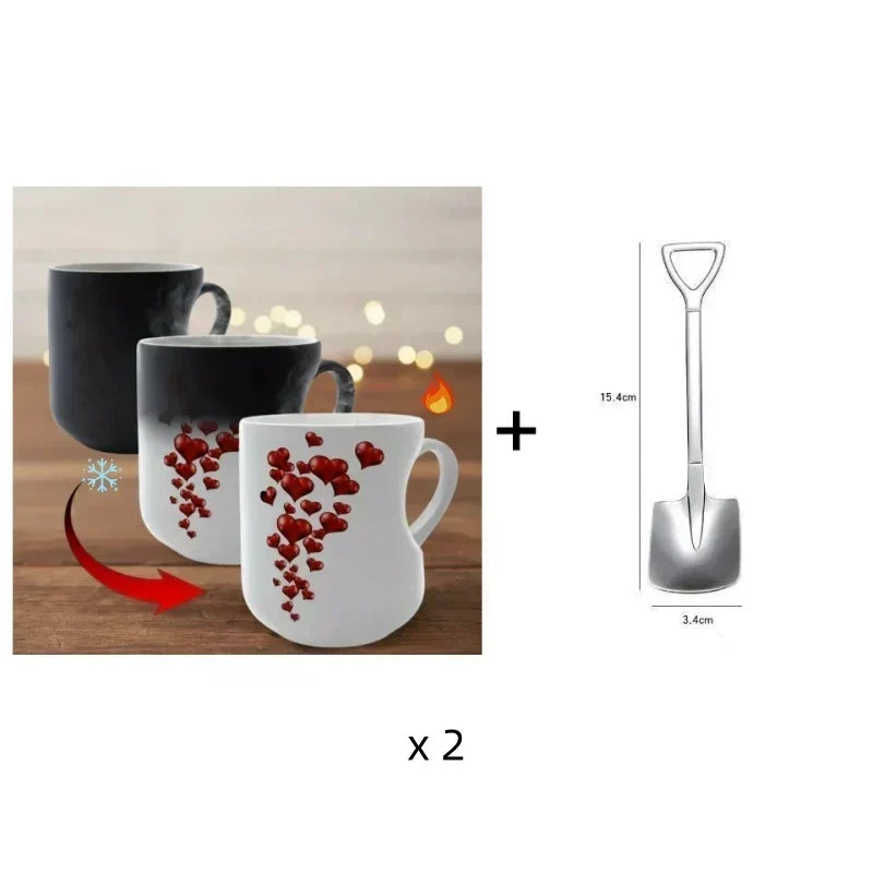💝50% RABATT! ✨Farbwechselnde Keramiktasse mit Herzhenkel, Valentinstag