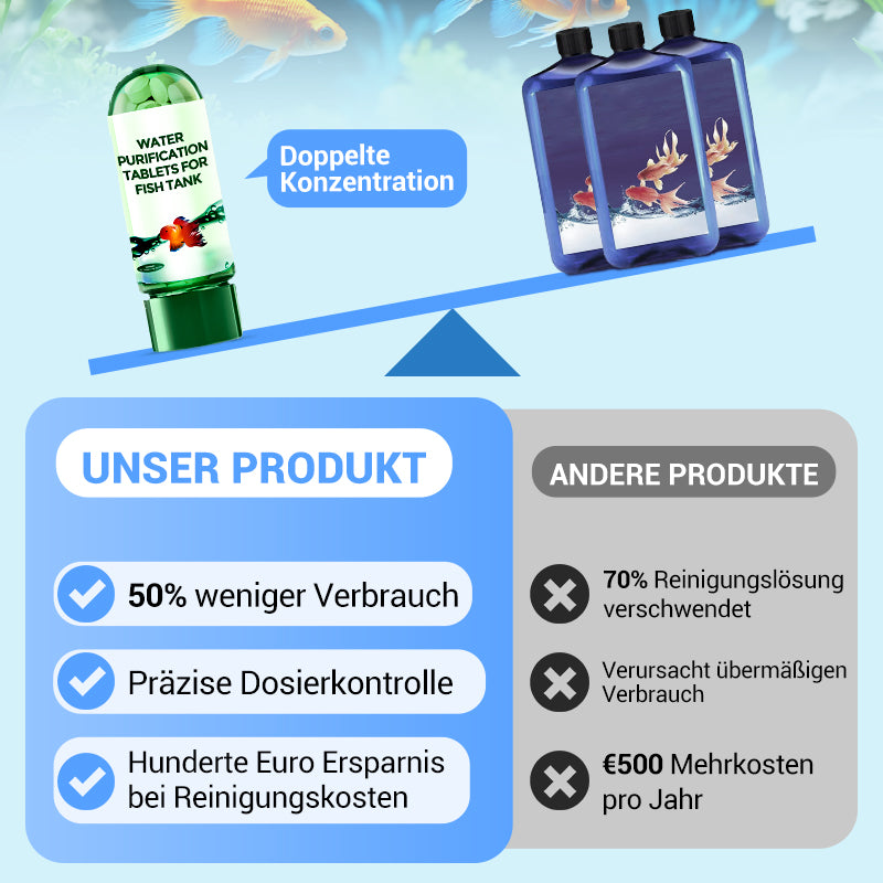 Leistungsstarke Wasserreinigungstablette für Aquarien