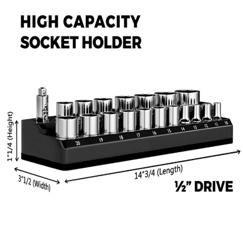 🔧 50% RABATT! 🧲 Magnet-Steckschlüsselhalter-Set – Farblich Sortiert, Spart Platz & Hält Werkzeuge Sicher 📦