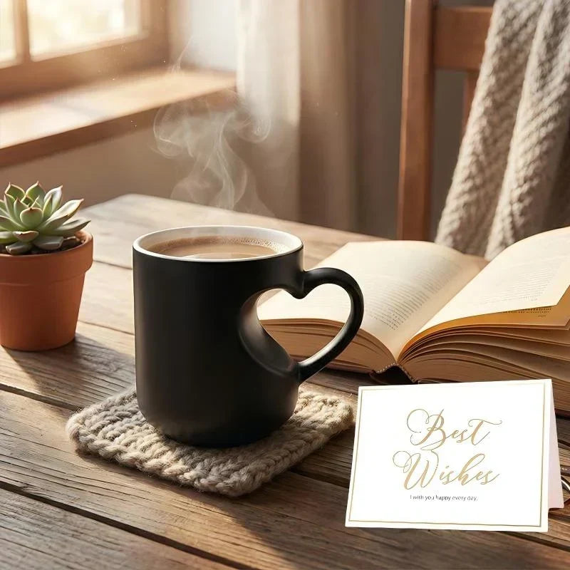 💝50% RABATT! ✨Farbwechselnde Keramiktasse mit Herzhenkel, Valentinstag