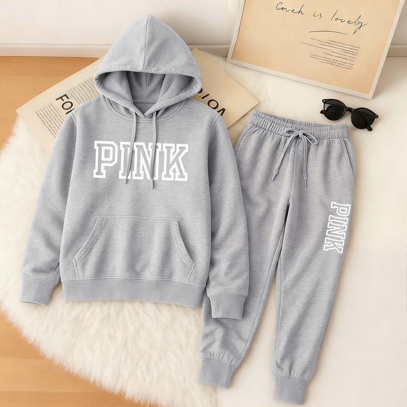 Unisex-Set aus einfarbigen Oversize-Hoodies und Jogginghosen