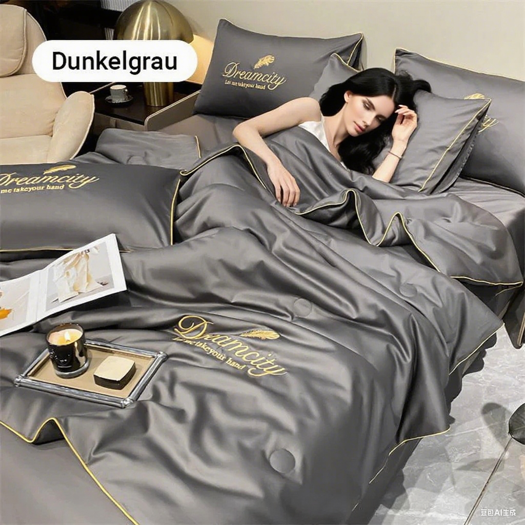 🌬️JETZT 50 % RABATT! ❄️ Atmungsaktives & kühlendes 4-teiliges Bettdecken-Set 🌡️💧 Intelligente Temperaturregulierung – ganzjährig ideal für erholsamen Schlaf!