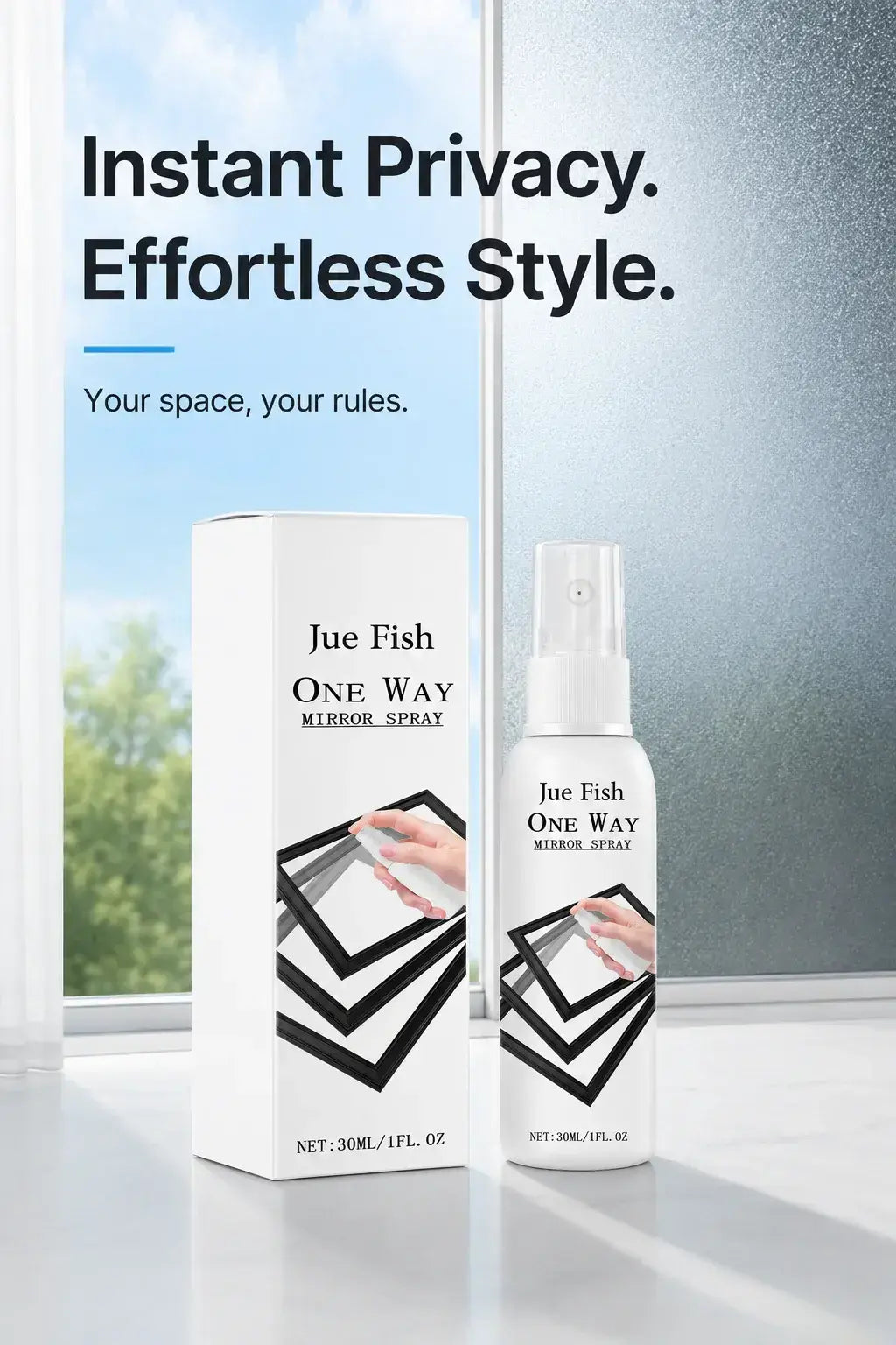 🔥 50% OFF🔥 Reflective Window Spray | One-Way Mirror Privacy Shield for Home & Car