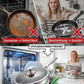 🍳 Verdickte flache Bratpfanne aus reinem Titan, ohne Beschichtung, Boden verformt sich nicht