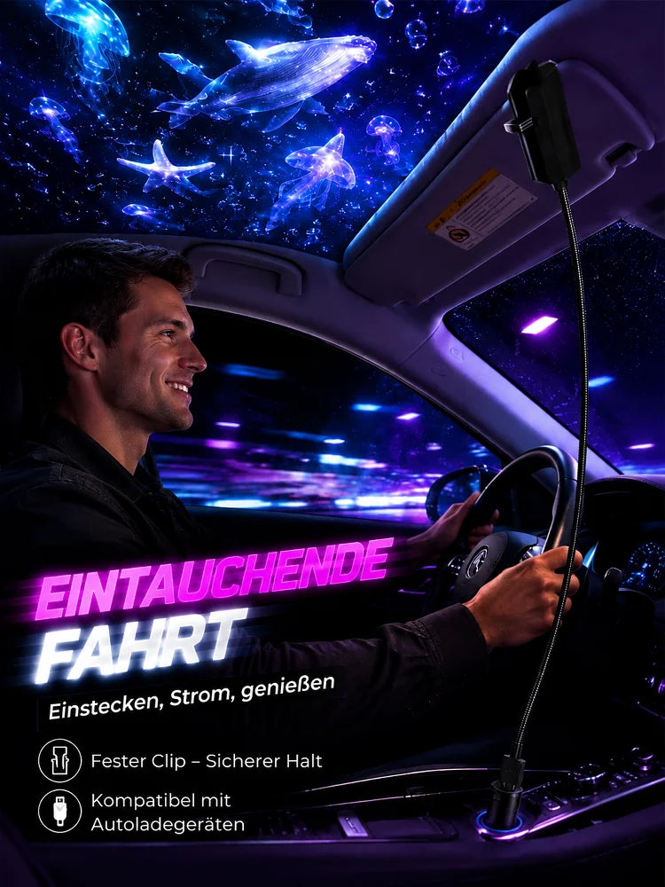 Galaxy-Projektorlampe mit Sternscheiben