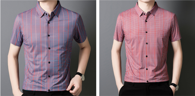 🔥2025 Neu eingetroffen🔥 Kühlendes kariertes Kurzarm-Button-Down-Hemd für Herren