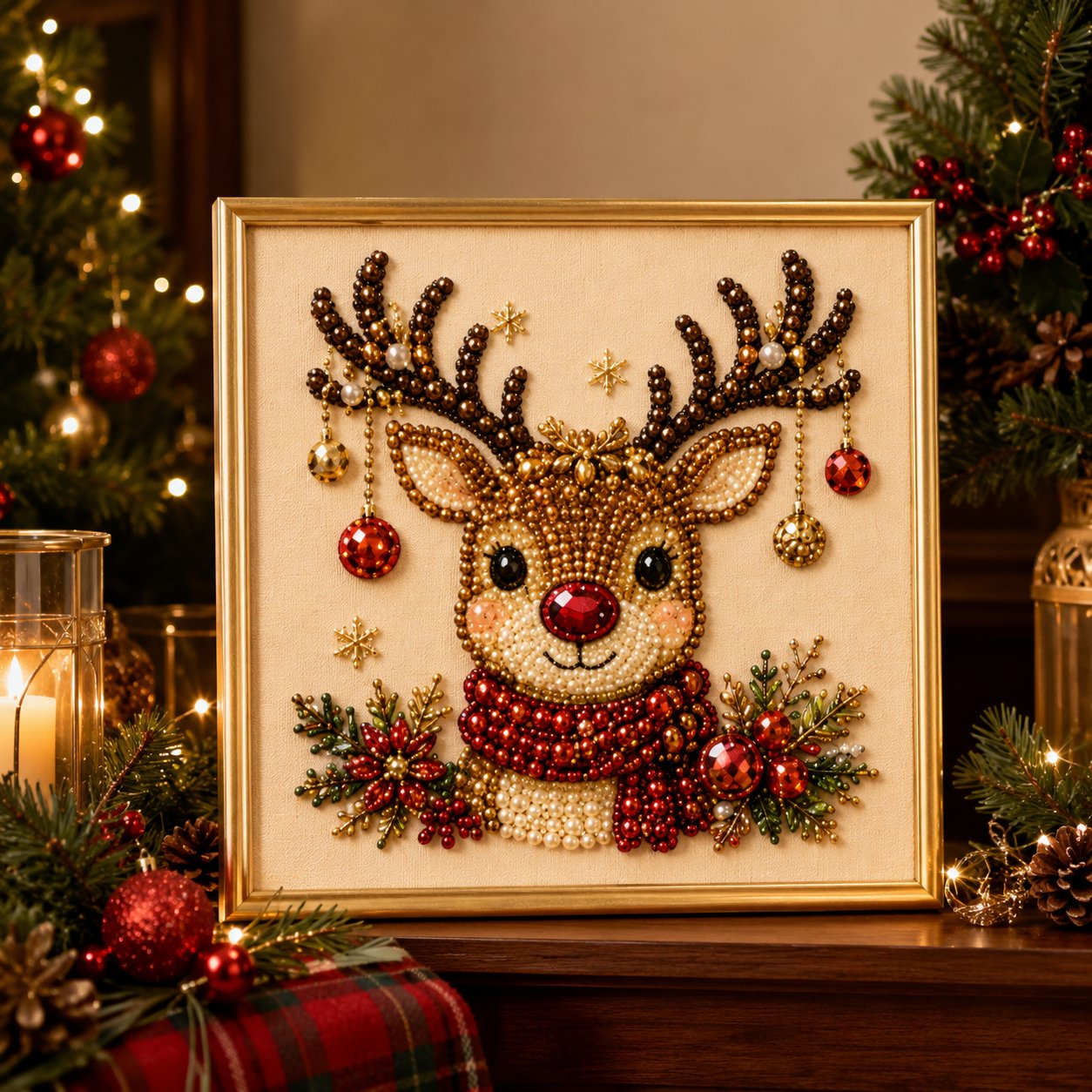 🧘Entspannend & Anfängerfreundlich - 🎨💎DIY-Weihnachts-Diamantmalerei-Set mit Perlen