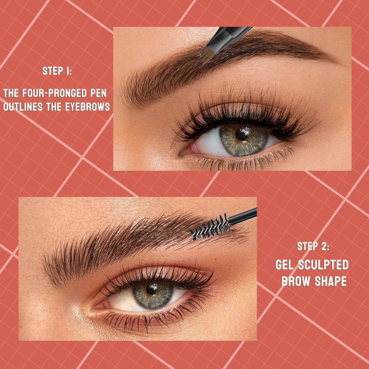 🔥2-in-1-Augenbrauenstift und fixierendes Augenbrauengel für wirklich vollere Augenbrauen🥳
