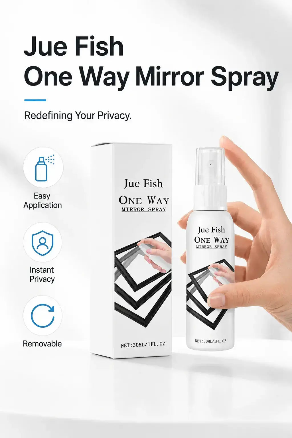 🔥 50% OFF🔥 Reflective Window Spray | One-Way Mirror Privacy Shield for Home & Car