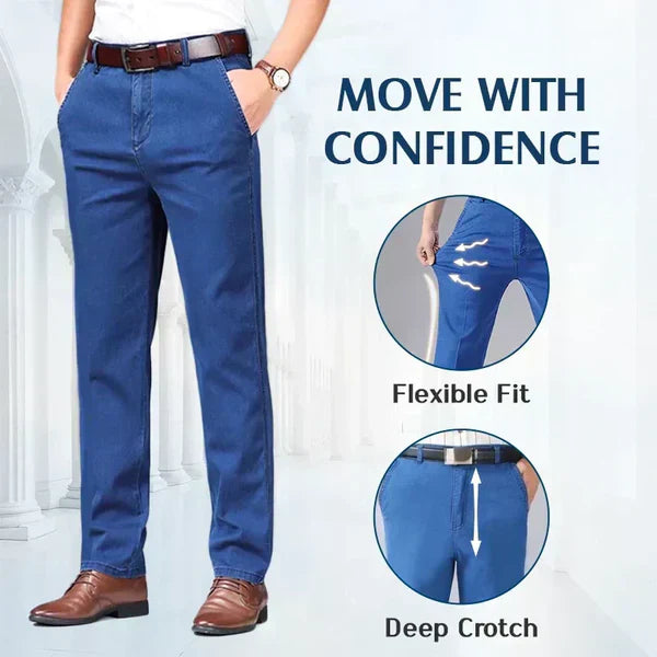 🔥Herren Jeans mit hoher Taille und geradem Schnitt