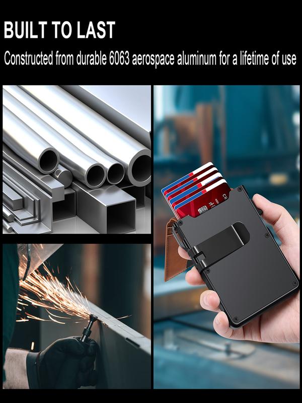 💼 50% RABATT! 🛡️ Schlankes Herren-Portemonnaie mit RFID-Schutz – Kartenfächer, Münzfach & Aluminium-Geldklammer 💳