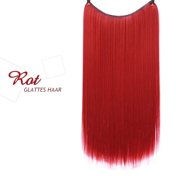 💕Haarverlängerung Unsichtbar Haarteil Extensions Haarverdichtung (55.8CM)