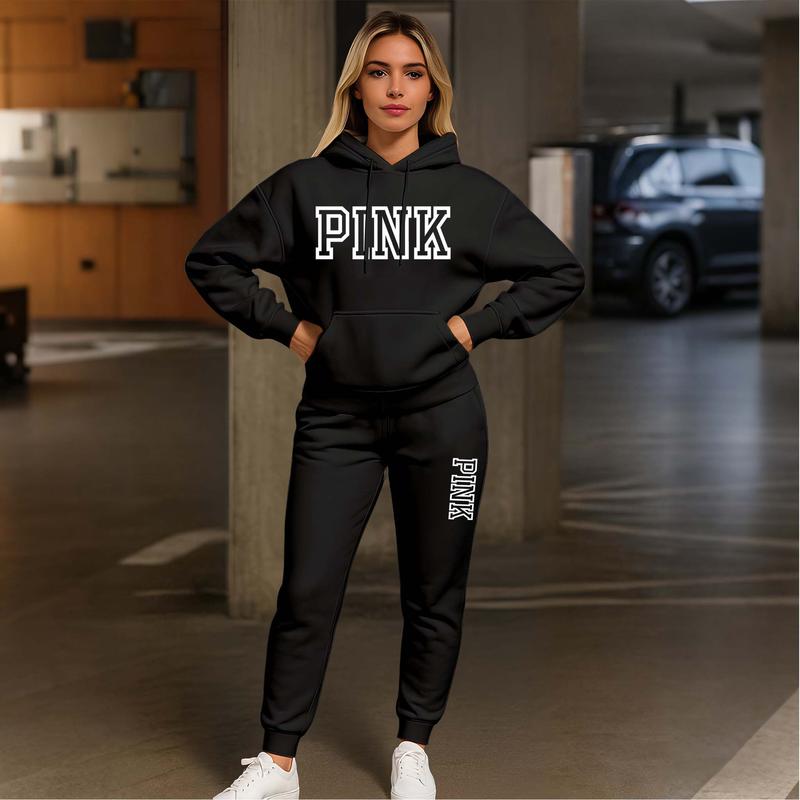 Unisex-Set aus einfarbigen Oversize-Hoodies und Jogginghosen