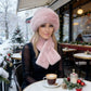 🧣👒Perfektes Set: Winterschal & Plüschmütze - Das Wärme-Duo für frostige Tage🎁