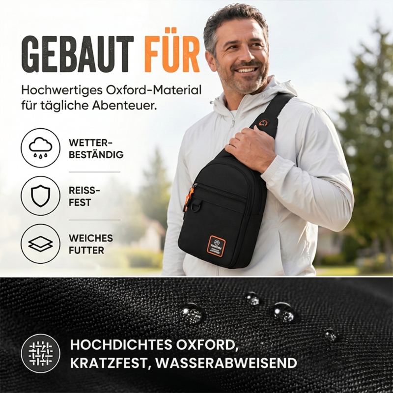 🎒💼 50% RABATT! Wasserdichte Umhängetasche mit mehreren Fächern – Verstellbarer Trageriemen für täglichen Gebrauch & Reisen 🌧️✨