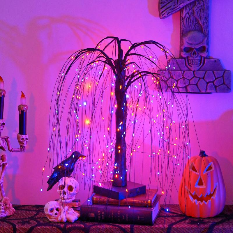 🎃 50% RABATT! ✨ Halloween-Baum-Lichterkette – Warmes Licht, einfache Montage & energiesparend – Perfekte Deko für Zuhause & Party 🔥