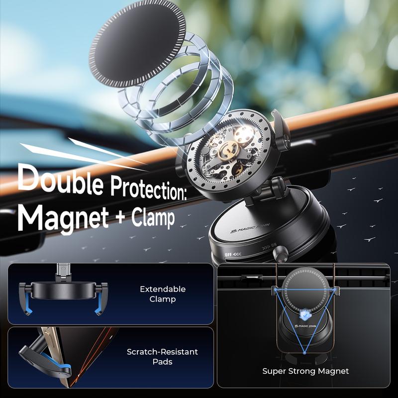 📱360° einstellbarer magnetischer Vakuum-Telefonhalter