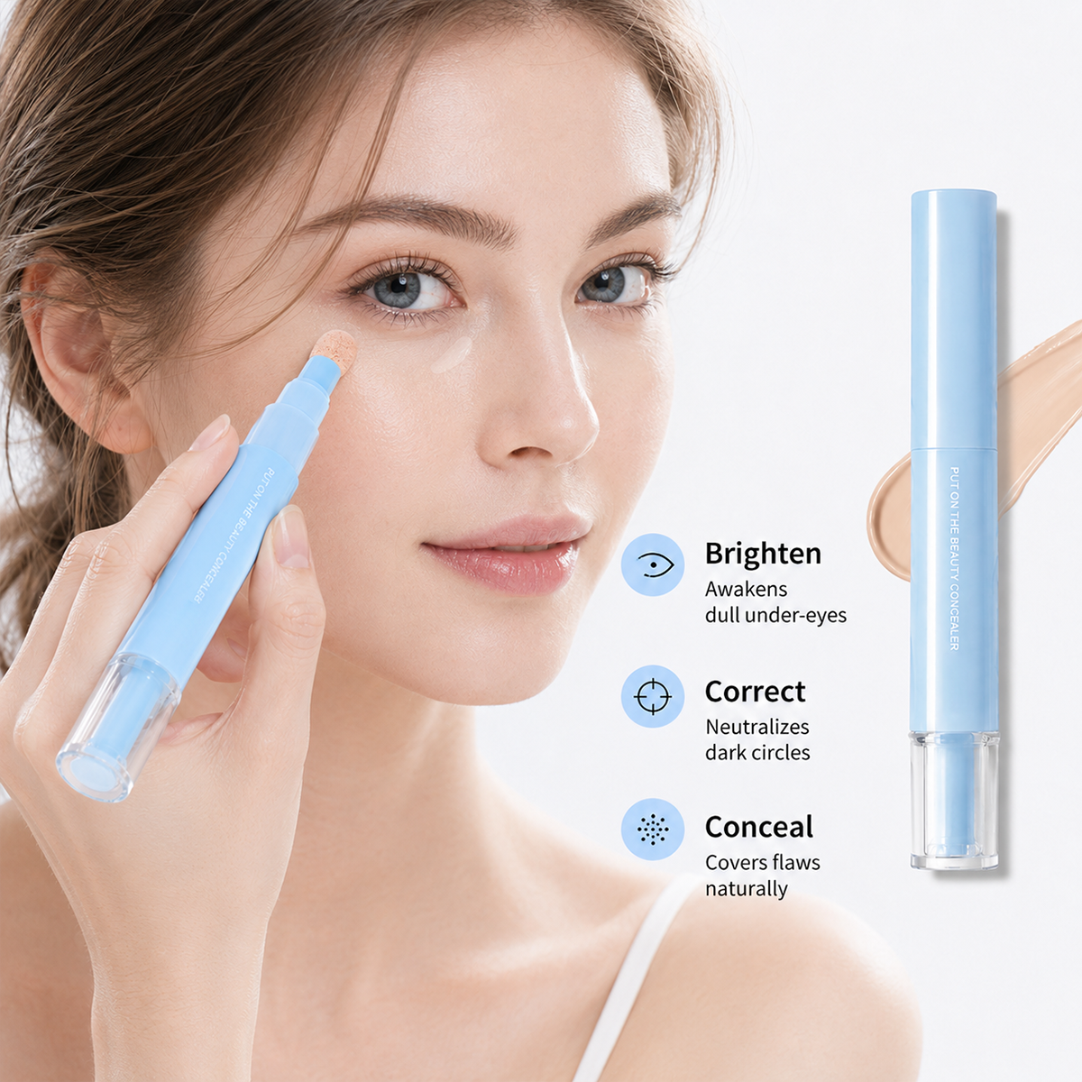 🔥Jetzt 2 zum Preis von 1!💄Vielseitiger feuchtigkeitsspendender Flüssig-Concealer-Stift  ✨
