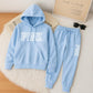 Unisex-Set aus einfarbigen Oversize-Hoodies und Jogginghosen