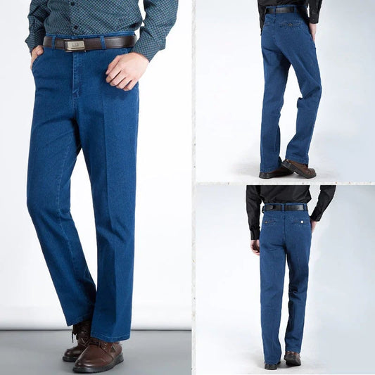 🔥Herren Jeans mit hoher Taille und geradem Schnitt