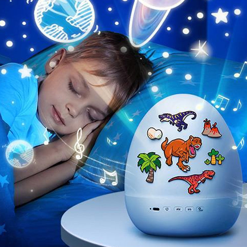 🔥 Heute -50 %! 🦕🦕🥚 Dino-Ei-Nachtlicht-Projektor mit Musik – Timer, 360° drehbar – magisches Kinderzimmer! ✨