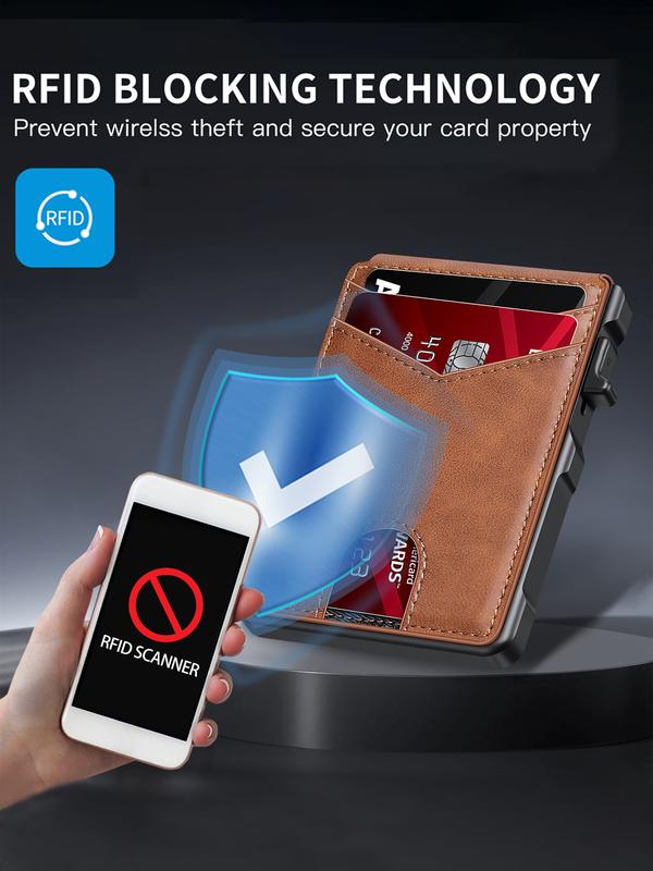💼 50% RABATT! 🛡️ Schlankes Herren-Portemonnaie mit RFID-Schutz – Kartenfächer, Münzfach & Aluminium-Geldklammer 💳