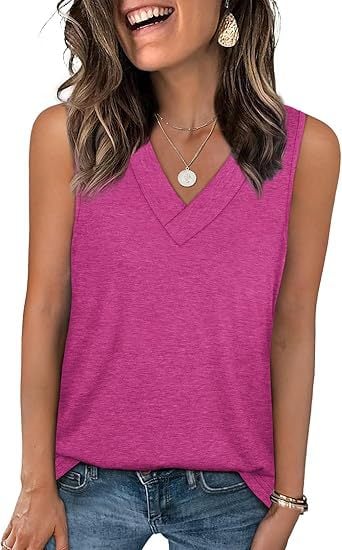 🎁Sommeraktion 50 % RABATT✨Ärmelloses, figurformendes Tanktop mit V-Ausschnitt und lockerer Passform für Damen
