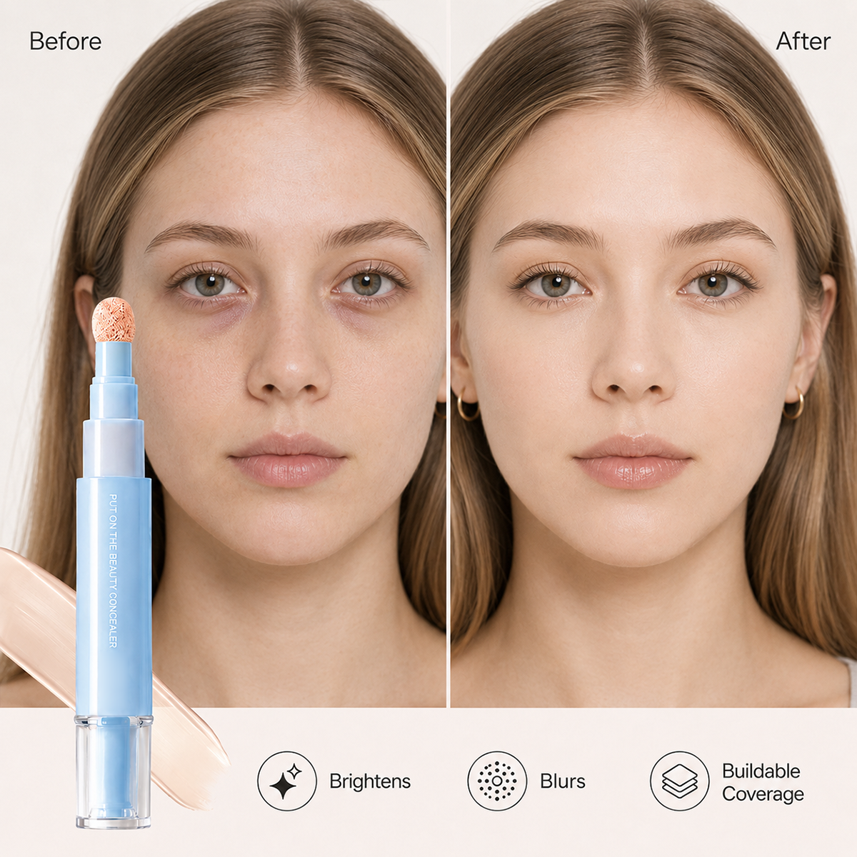 🔥Jetzt 2 zum Preis von 1!💄Vielseitiger feuchtigkeitsspendender Flüssig-Concealer-Stift  ✨