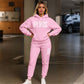 Unisex-Set aus einfarbigen Oversize-Hoodies und Jogginghosen