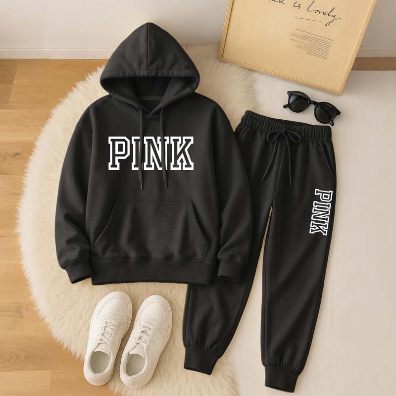 Unisex-Set aus einfarbigen Oversize-Hoodies und Jogginghosen