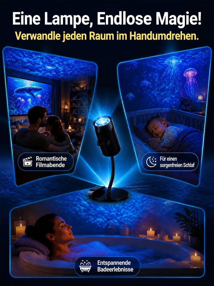 Galaxy-Projektorlampe mit Sternscheiben