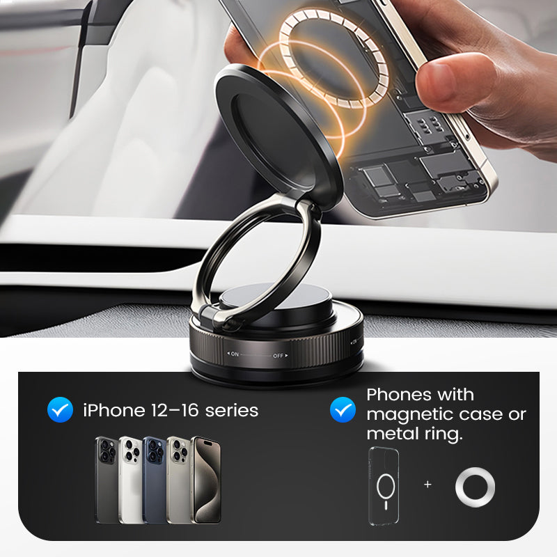🔥Mehr kaufen mehr sparen🔄🚗360° verstellbarer magnetischer Handyhalter mit Saugnapf📱
