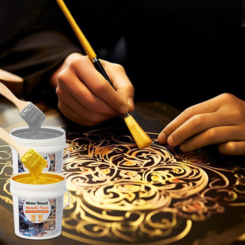 🔥🛡️Blattgoldfarbe auf Wasserbasis für Kunst, Malerei, Kunsthandwerk