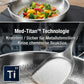 🍳 Verdickte flache Bratpfanne aus reinem Titan, ohne Beschichtung, Boden verformt sich nicht