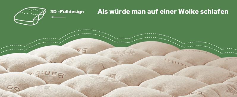 🥳HEISSER SALE 2026🥳💞50.000+ VERKAUFT!👵❤️ Matratzenauflage aus Bambusfaser-Viskose mit tiefen Taschen, gesteppter Matratzentopper, weich & druckentlastend
