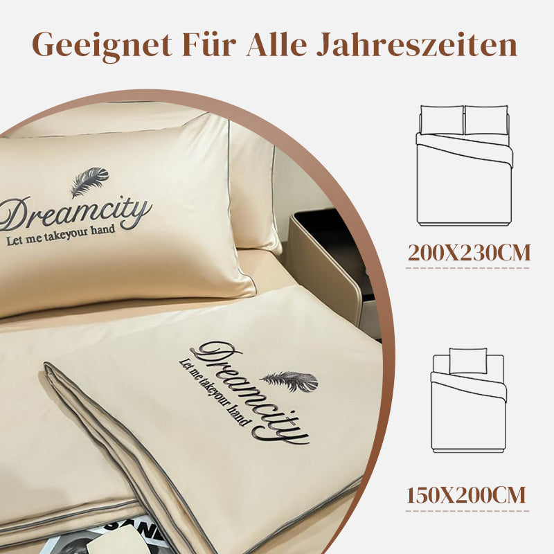 🌬️JETZT 50 % RABATT! ❄️ Atmungsaktives & kühlendes 4-teiliges Bettdecken-Set 🌡️💧 Intelligente Temperaturregulierung – ganzjährig ideal für erholsamen Schlaf!