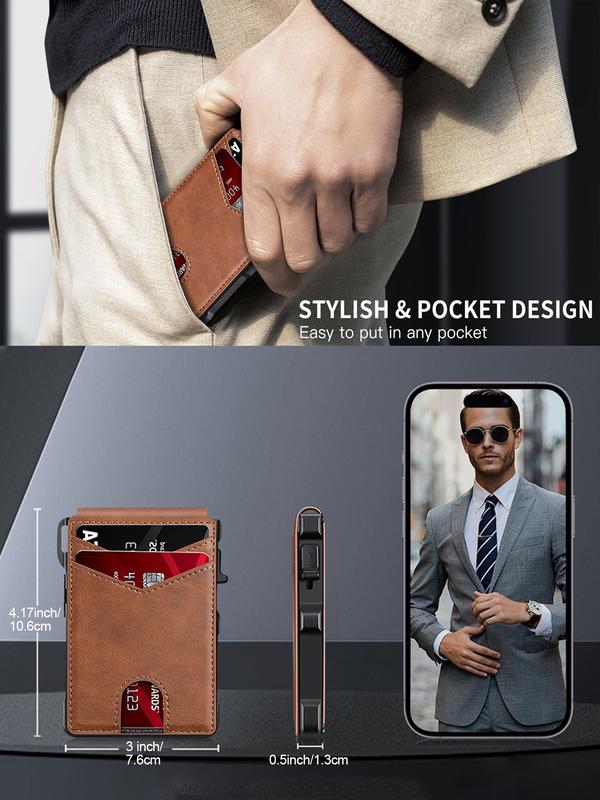 💼 50% RABATT! 🛡️ Schlankes Herren-Portemonnaie mit RFID-Schutz – Kartenfächer, Münzfach & Aluminium-Geldklammer 💳
