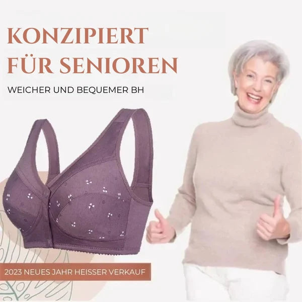 2026 Neues Design für Senior Front Closure Baumwoll-BH