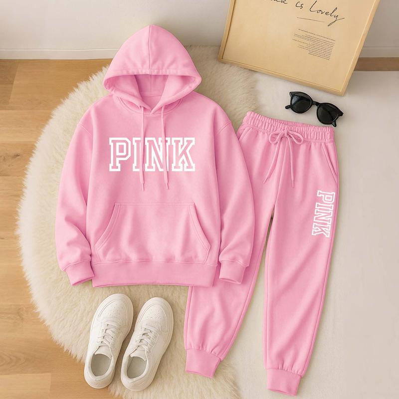 Unisex-Set aus einfarbigen Oversize-Hoodies und Jogginghosen