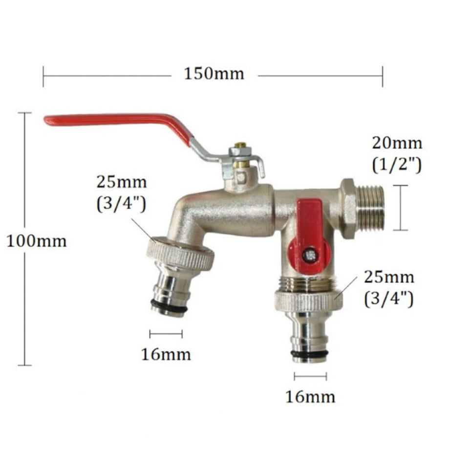 🚰 50% RABATT! 🔧 WRAS-zugelassener Doppelauslass-Außenhahn – Frostsicheres Messing, Eingebautes Rückschlagventil & Perfekt Für Garten & Hausgebrauch 🏠