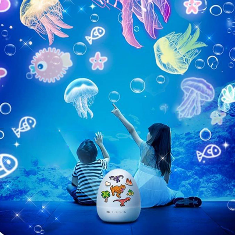 🔥 Heute -50 %! 🦕🦕🥚 Dino-Ei-Nachtlicht-Projektor mit Musik – Timer, 360° drehbar – magisches Kinderzimmer! ✨